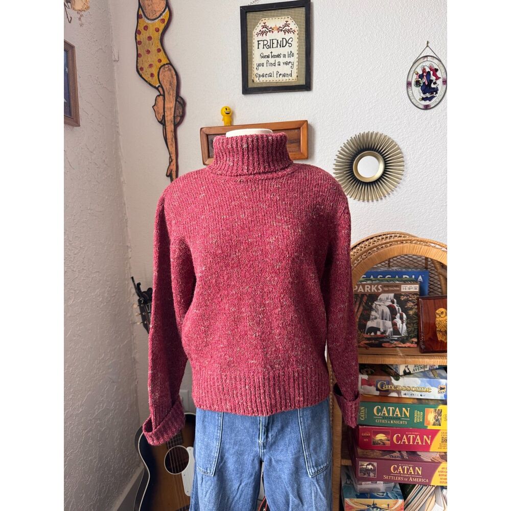 Red Dressbarn Turtleneck Sweater
